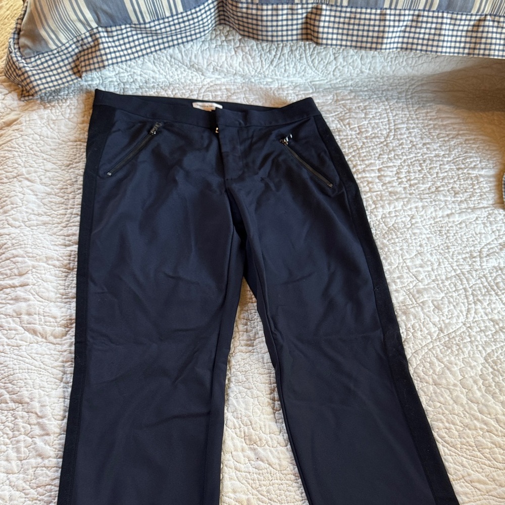 Rebecca Taylor Navy Blue Zippered Trousers